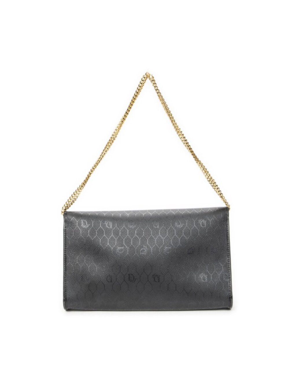 Dior Vintage Flap Clutch Black Honeycomb Canvas - Picture 5 of 10
